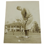 Frank Walsh Signed Putting in Front of Augusta National Clubhouse w/Calamity Jane Photo