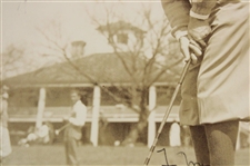 Frank Walsh Signed Putting in Front of Augusta National Clubhouse w/Calamity Jane Photo
