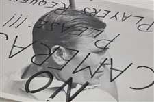 Ben Hogan Photo W/ 'No Cameras Please' Makeshift Tournament Sign