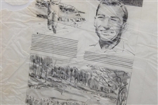 Ben Hogan & Lloyd Mangrum Original Pencil Illustrations on Paper