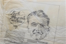 Ben Hogan & Lloyd Mangrum Original Pencil Illustrations on Paper