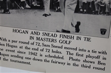 Ben Hogan vs Sam Snead 1954 Masters Playoff Sport Photo News Poster