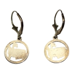 Masters Tournament Logo Sterling Silver Map Earrings in Original Bag & Box