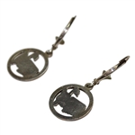 Masters Tournament Logo Sterling Silver Map Earrings in Original Bag & Box
