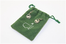 Masters Tournament Logo Sterling Silver Map Earrings in Original Bag & Box