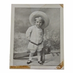 1905 Golfing Child Mothers Oats are the Oats for me Embossed Premium Photo Card Advertisement