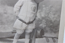 1905 'Golfing Child' Mothers Oats are the Oats for me' Embossed Premium Photo Card Advertisement