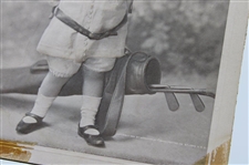 1905 'Golfing Child' Mothers Oats are the Oats for me' Embossed Premium Photo Card Advertisement