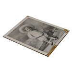 1905 'Golfing Child' Mothers Oats are the Oats for me' Embossed Premium Photo Card Advertisement