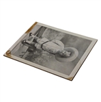 1905 'Golfing Child' Mothers Oats are the Oats for me' Embossed Premium Photo Card Advertisement