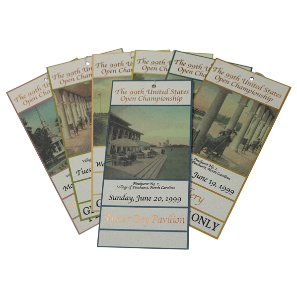 1999 US Open at Pinehurst Complete Ticket Set - Payne Stewart Win