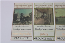 1999 US Open at Pinehurst Complete Ticket Set - Payne Stewart Win