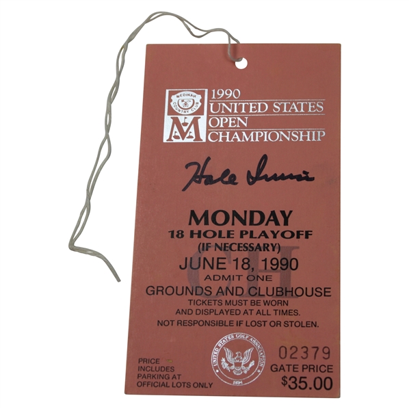 Hale Irwin Signed 1990 US Open at Medinah Monday Playoff Ticket #02379 JSA ALOA