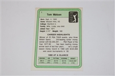 Tom Watson Signed 1981 Donruss PGA Tour Golf Rookie Card JSA ALOA