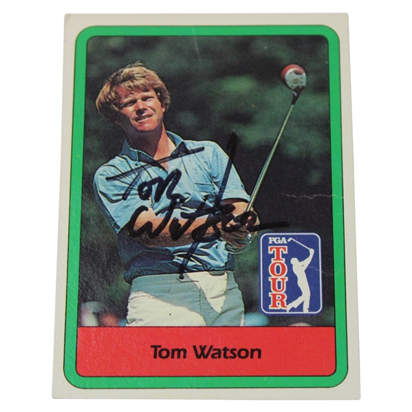 Tom Watson Signed 1982 Donruss PGA Tour Golf Card JSA ALOA