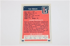 Tom Watson Signed 1982 Donruss PGA Tour Golf Card JSA ALOA