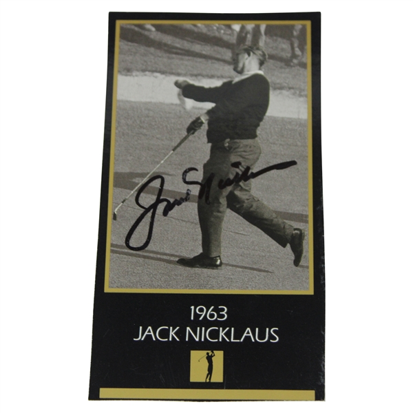 Jack Nicklaus Signed 1963 Masters Collection GSV Cut Card JSA ALOA