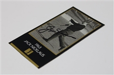 Jack Nicklaus Signed '1963' Masters Collection GSV Cut Card JSA ALOA