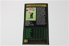 Jack Nicklaus Signed '1965' Masters Collection GSV Cut Card JSA ALOA