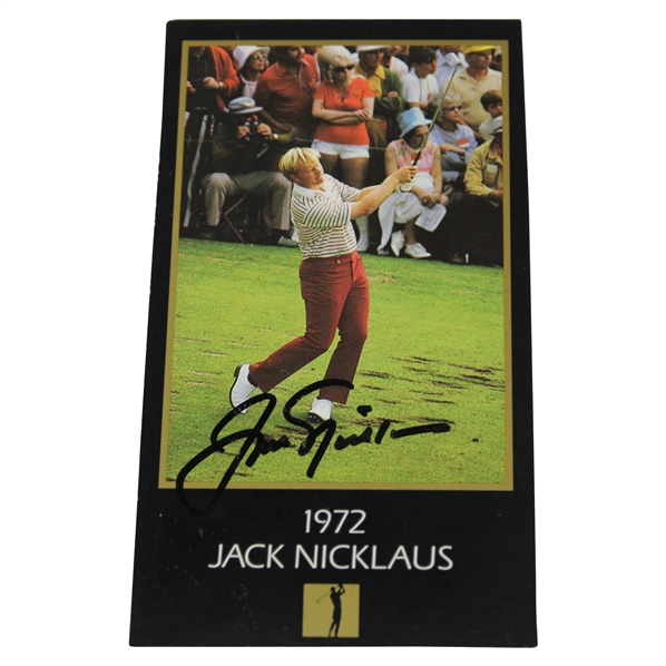 Jack Nicklaus Signed 1972 Masters Collection GSV Cut Card JSA ALOA