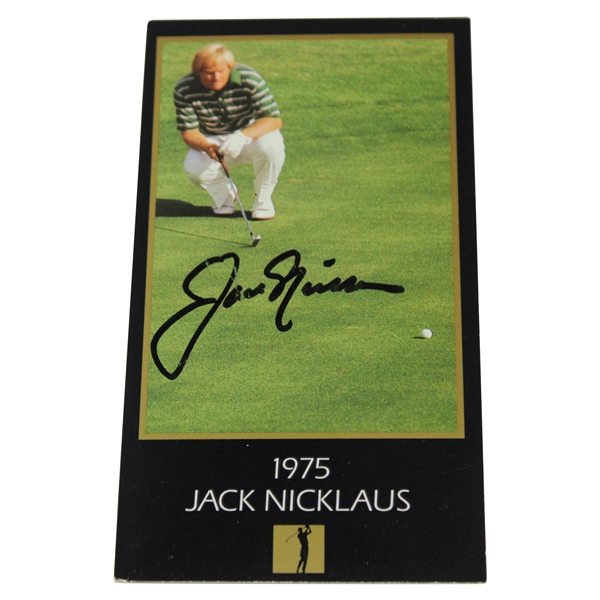 Jack Nicklaus Signed 1975 Masters Collection GSV Cut Card JSA ALOA