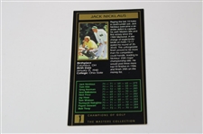 Jack Nicklaus Signed '1986' Masters Collection GSV Cut Card JSA ALOA