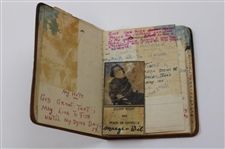 Joe Kirkwood's Brown Leather Address Book w/Bobby Jones & Ben Hogan