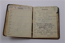 Joe Kirkwood's Brown Leather Address Book w/Bobby Jones & Ben Hogan