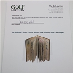 Joe Kirkwood's Brown Leather Address Book w/Bobby Jones & Ben Hogan