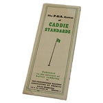 1940 The PGA System of Caddie Standards Brochure
