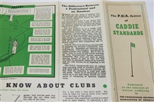 1940 The PGA System of Caddie Standards Brochure