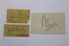 Bing Crosby Signed Photo w/(2) Bing Crosby & (1) Bob Hope Signed Cuts JSA ALOA