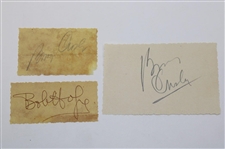 Bing Crosby Signed Photo w/(2) Bing Crosby & (1) Bob Hope Signed Cuts JSA ALOA
