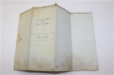 Joe Kirkwood Sr. Signed 1921 Touring Agreement, 1955 St. Louis Sports, Travel & Boat Show Master Ticket & Leather Passport Holder