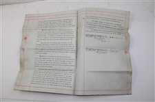 Joe Kirkwood Sr. Signed 1921 Touring Agreement, 1955 St. Louis Sports, Travel & Boat Show Master Ticket & Leather Passport Holder