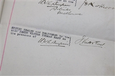 Joe Kirkwood Sr. Signed 1921 Touring Agreement, 1955 St. Louis Sports, Travel & Boat Show Master Ticket & Leather Passport Holder