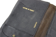 Joe Kirkwood Sr. Signed 1921 Touring Agreement, 1955 St. Louis Sports, Travel & Boat Show Master Ticket & Leather Passport Holder