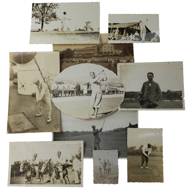 Ten (10) Gene Sarazen, Kirkwood & Other Golfers Original Photos - Kirkwood Family Collection