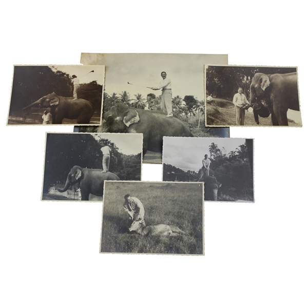 Six (6) Walter Hagen & Joe Kirkwood Safari Vacation Photos - Kirkwood Family Collection