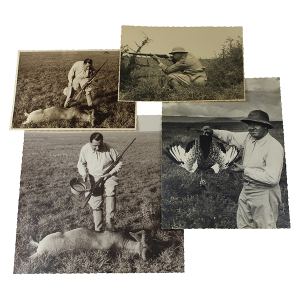 Four (4) Walter Hagen Original Safari Hunting Photos - Kirkwood Family Collection