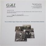 Four (4) Walter Hagen Original Safari Hunting Photos - Kirkwood Family Collection
