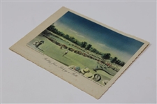 Bobby Jones Sinking A Putt At 1929 US Open at Winged Foot Greeting Card