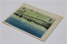 Bobby Jones Sinking A Putt At 1929 US Open at Winged Foot Greeting Card