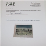 Bobby Jones Sinking A Putt At 1929 US Open at Winged Foot Greeting Card