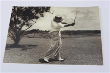 Two (2) Walter Hagen Original Swing Photos & 1937 Hagen-Kirkwood Exhibition Advertisement
