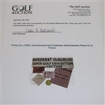 Three (3) c.1950's Joe Kirkwood Golf Exhibition Advertisement Pieces & (3) Tickets