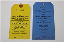Two (2) 1940's-50's Joe Kirkwood Exhibition Advertisements & Four (4) Tickets