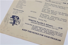 Two (2) 1940's-50's Joe Kirkwood Exhibition Advertisements & Four (4) Tickets