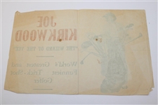 Joe Kirkwood's c.1950's Dunlop Advertising Card, Exhibition Advertisement Piece & Four (4) Tickets