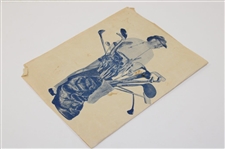 Joe Kirkwood's c.1950's Dunlop Advertising Card, Exhibition Advertisement Piece & Four (4) Tickets